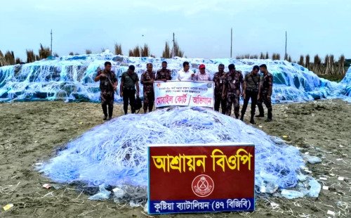 কুষ্টিয়ায় বিজিবির অভিযানে বিপুল পরিমাণ নকল বিড়ি ও কারেন্ট জাল জব্দ