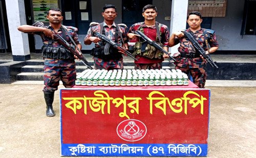 কুষ্টিয়া সীমান্তে বিজিবির পৃথক অভিযানে ভারতীয় মাদক ও পাচারের উদ্দেশ্যে নেওয়া কীটনাশক উদ্ধার